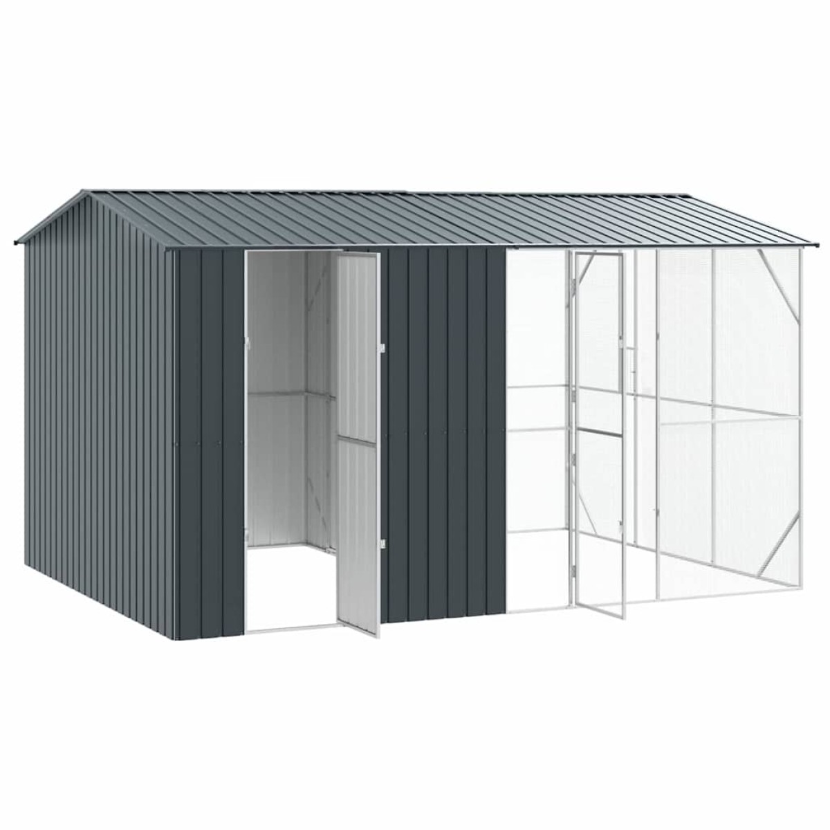 vidaXL Κλουβί Πουλιών Ανθρακί 430 x 310 x 247 εκ Επικαλυμμένος Χάλυβας