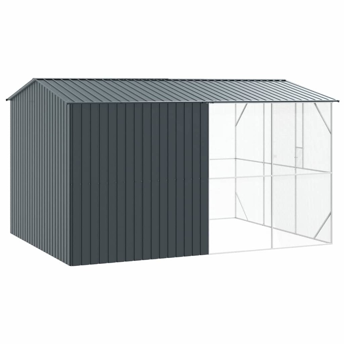 vidaXL Κλουβί Πουλιών Ανθρακί 430 x 310 x 247 εκ Επικαλυμμένος Χάλυβας