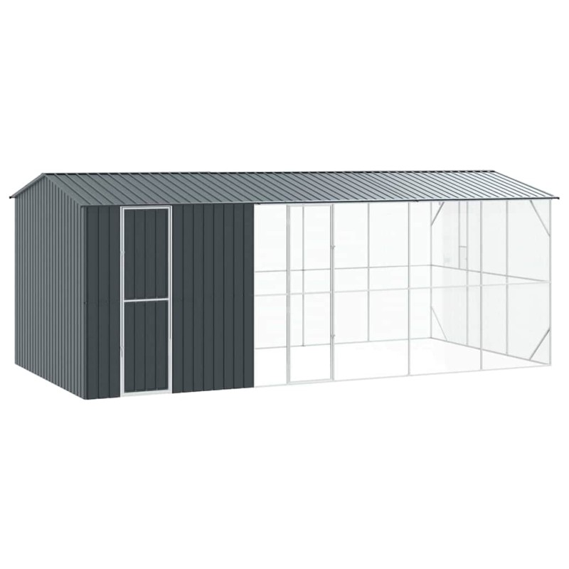 vidaXL Κλουβί Πουλιών Ανθρακί 645 x 310 x 247 εκ Επικαλυμμένος Χάλυβας