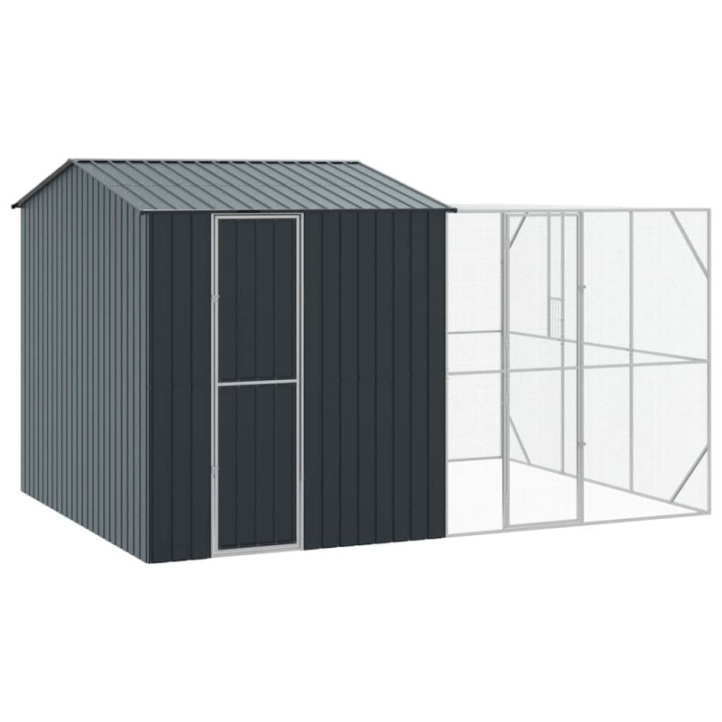 vidaXL Κλουβί Πουλιών Ανθρακί 425 x 304 x 247 εκ Επικαλυμμένος Χάλυβας