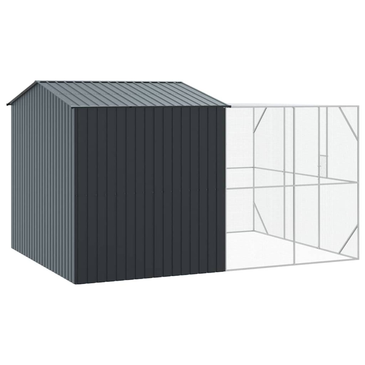 vidaXL Κλουβί Πουλιών Ανθρακί 425 x 304 x 247 εκ Επικαλυμμένος Χάλυβας