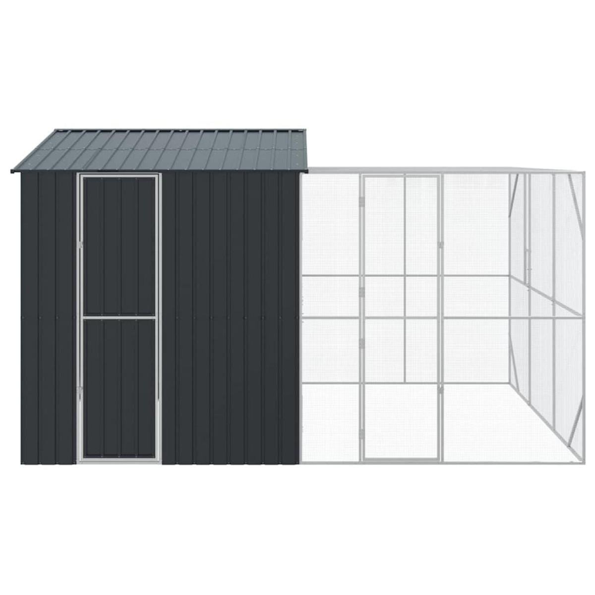 vidaXL Κλουβί Πουλιών Ανθρακί 425 x 304 x 247 εκ Επικαλυμμένος Χάλυβας