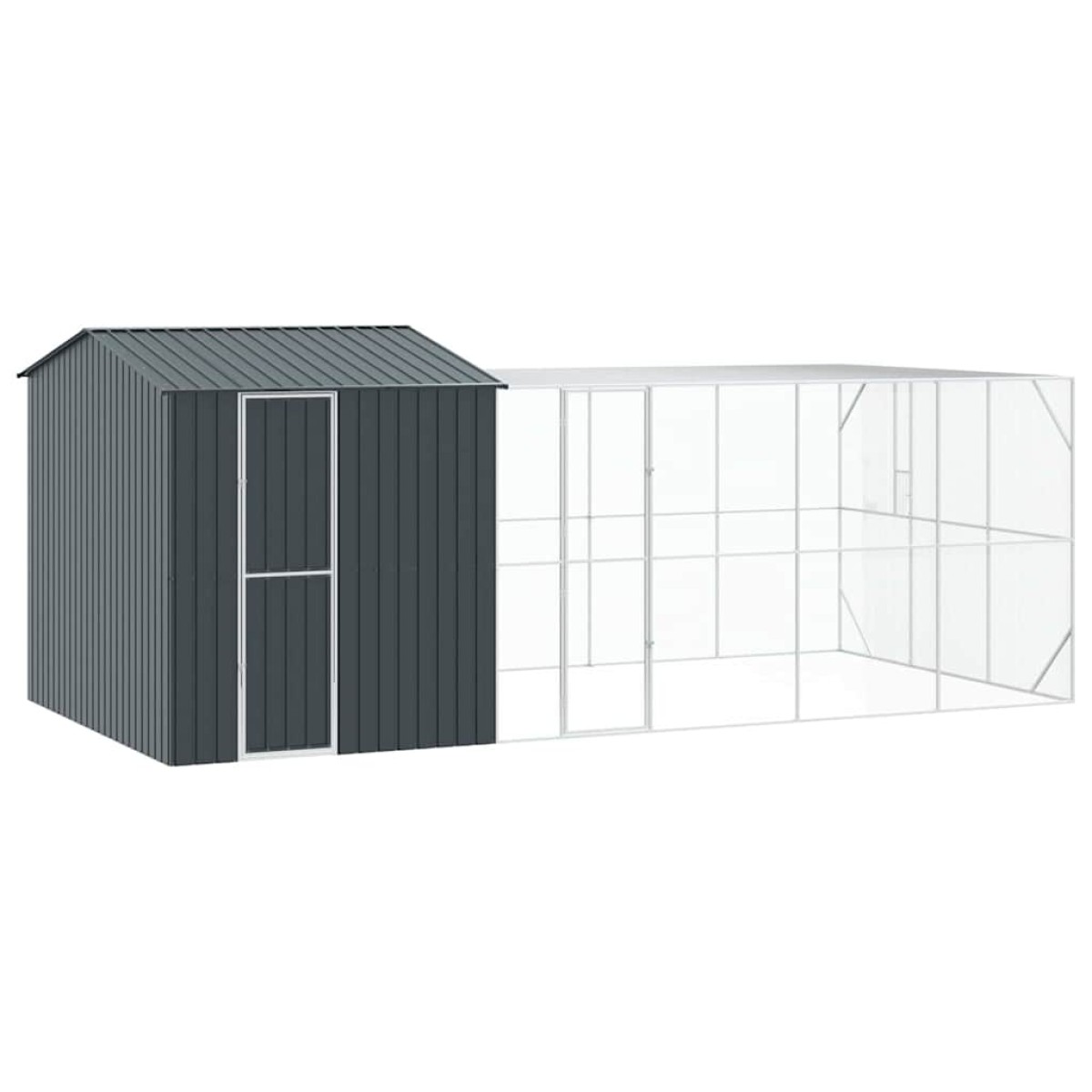 vidaXL Κλουβί Πουλιών Ανθρακί 635 x 304 x 247 εκ Επικαλυμμένος Χάλυβας