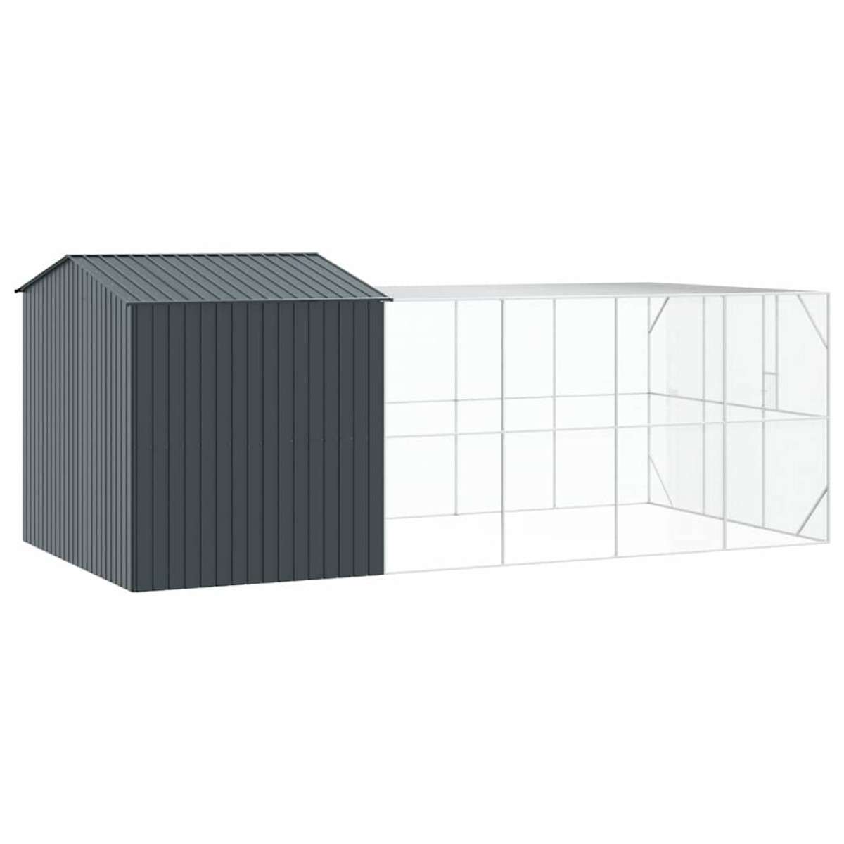 vidaXL Κλουβί Πουλιών Ανθρακί 635 x 304 x 247 εκ Επικαλυμμένος Χάλυβας