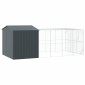 vidaXL Κλουβί Πουλιών Ανθρακί 635 x 304 x 247 εκ Επικαλυμμένος Χάλυβας