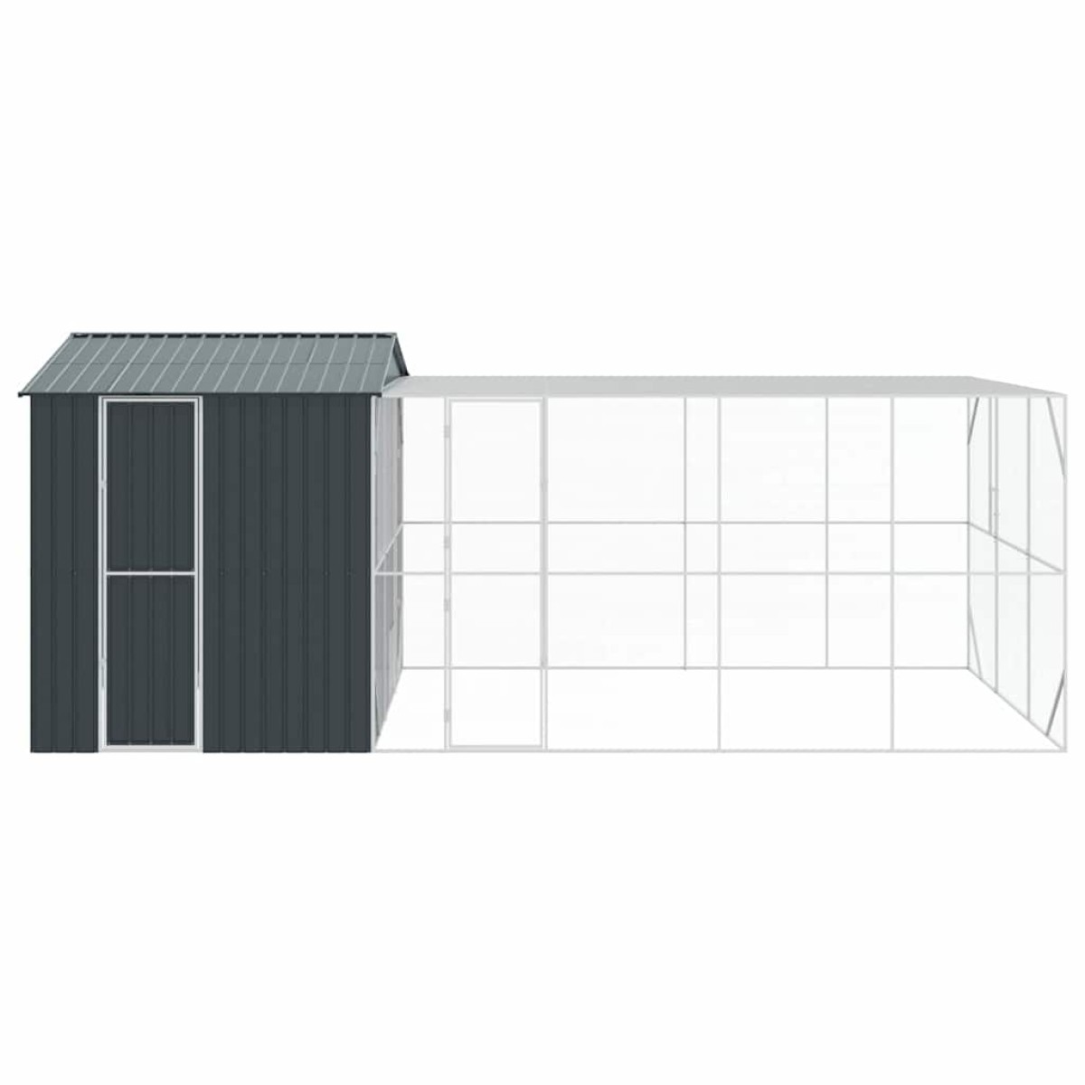 vidaXL Κλουβί Πουλιών Ανθρακί 635 x 304 x 247 εκ Επικαλυμμένος Χάλυβας