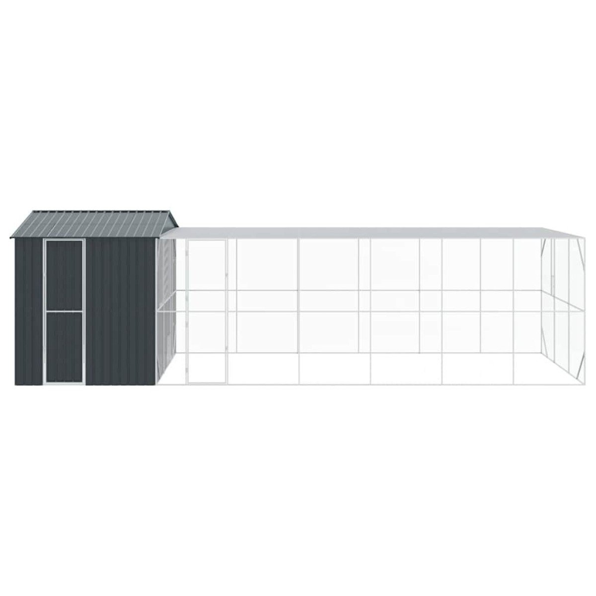 vidaXL Κλουβί Πουλιών Ανθρακί 845 x 304 x 247 εκ Επικαλυμμένος Χάλυβας