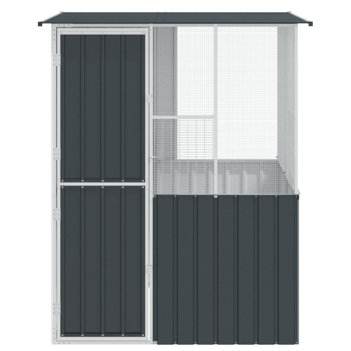 vidaXL Κλουβί Πουλιών Ανθρακί 165 x 165 x 200 εκ Επικαλυμμένος Χάλυβας