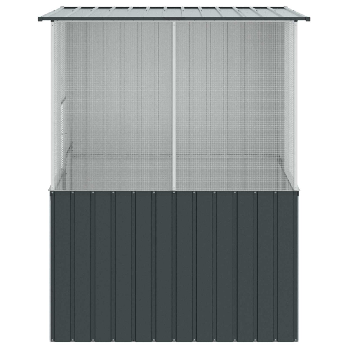 vidaXL Κλουβί Πουλιών Ανθρακί 165 x 165 x 200 εκ Επικαλυμμένος Χάλυβας