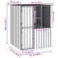 vidaXL Κλουβί Πουλιών Ανθρακί 165 x 165 x 200 εκ Επικαλυμμένος Χάλυβας