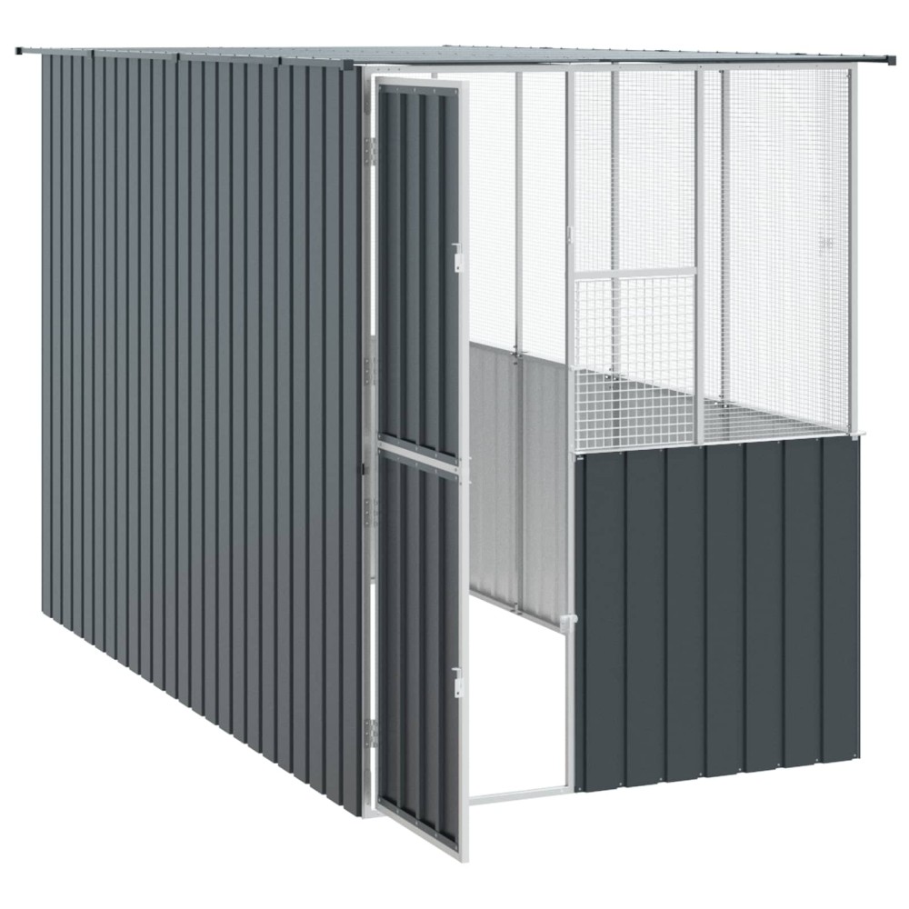 vidaXL Κλουβί Πουλιών Ανθρακί 165 x 318 x 200 εκ Επικαλυμμένος Χάλυβας