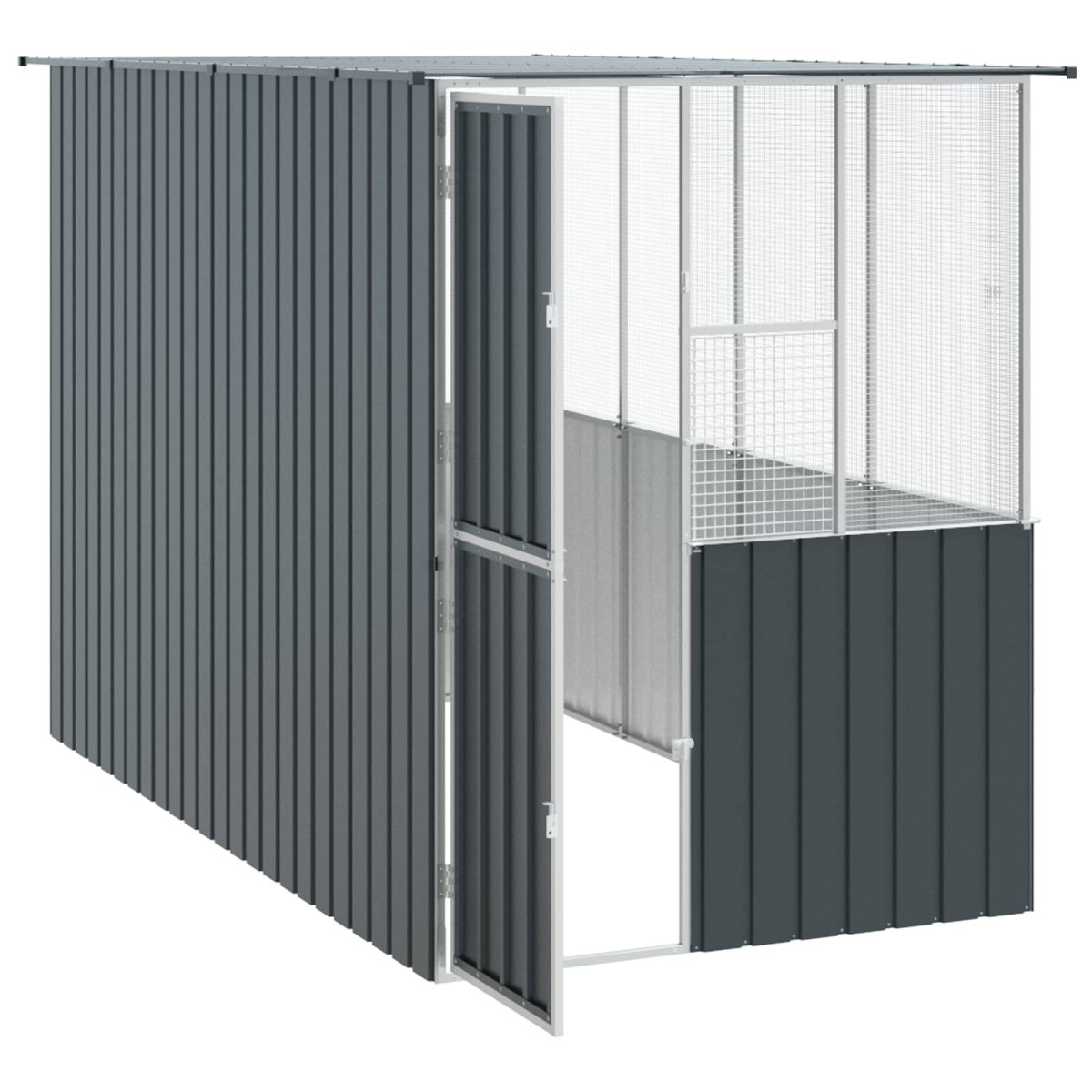 vidaXL Κλουβί Πουλιών Ανθρακί 165 x 318 x 200 εκ Επικαλυμμένος Χάλυβας
