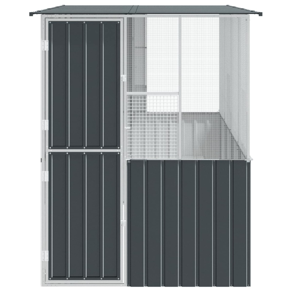 vidaXL Κλουβί Πουλιών Ανθρακί 165 x 318 x 200 εκ Επικαλυμμένος Χάλυβας