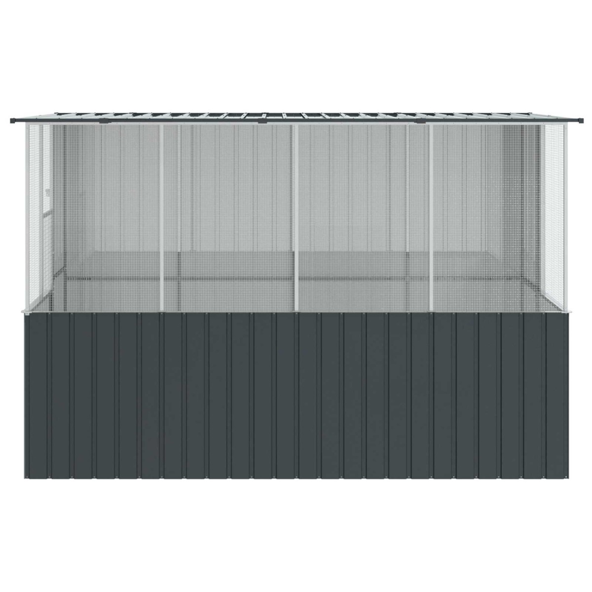 vidaXL Κλουβί Πουλιών Ανθρακί 165 x 318 x 200 εκ Επικαλυμμένος Χάλυβας