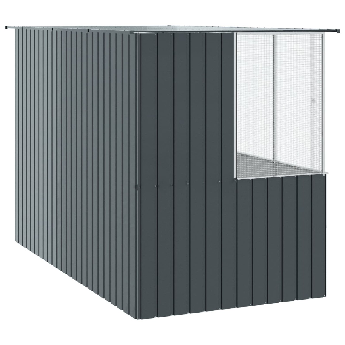 vidaXL Κλουβί Πουλιών Ανθρακί 165 x 318 x 200 εκ Επικαλυμμένος Χάλυβας