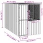 vidaXL Κλουβί Πουλιών Ανθρακί 165 x 318 x 200 εκ Επικαλυμμένος Χάλυβας