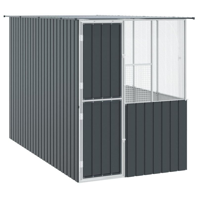 vidaXL Κλουβί Πουλιών Ανθρακί 165 x 318 x 200 εκ Επικαλυμμένος Χάλυβας