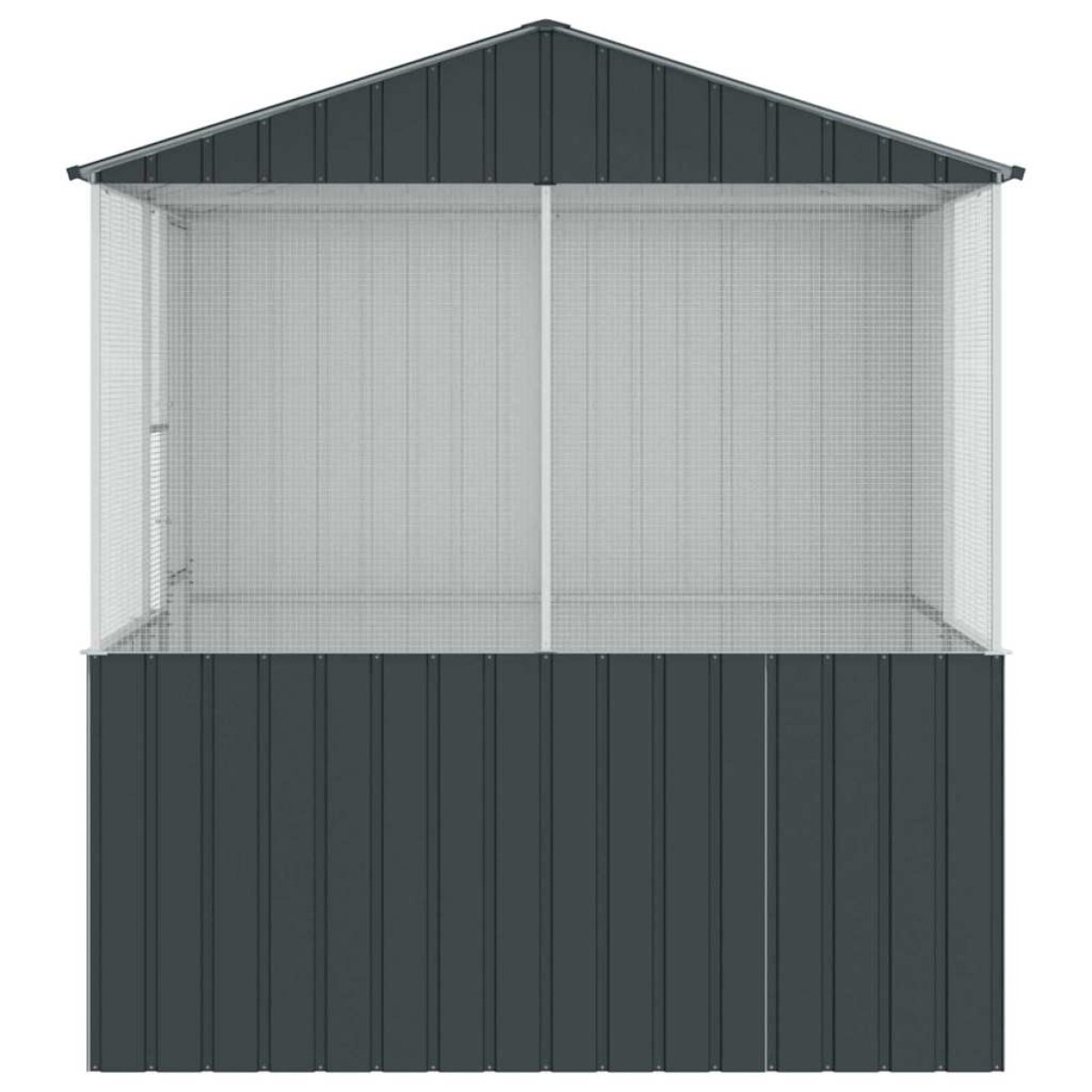 vidaXL Κλουβί Πουλιών Ανθρακί 215 x 209 x 230 εκ Επικαλυμμένος Χάλυβας