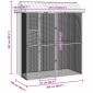 vidaXL Κλουβί Πουλιών με αποθήκευση Ανθρακί 215 x 110 x 247 εκ.