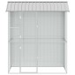 vidaXL Κλουβί Πουλιών Γκρι 215 x 110 x 247 εκ. Επικαλυμμένος Χάλυβας