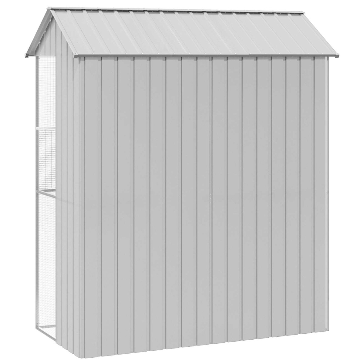 vidaXL Κλουβί Πουλιών Γκρι 215 x 110 x 247 εκ. Επικαλυμμένος Χάλυβας