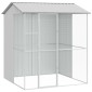 vidaXL Κλουβί Πουλιών Γκρι 215 x 210 x 247 εκ. Επικαλυμμένος Χάλυβας