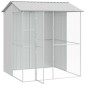 vidaXL Κλουβί Πουλιών Γκρι 215 x 210 x 247 εκ. Επικαλυμμένος Χάλυβας