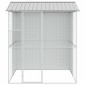 vidaXL Κλουβί Πουλιών Γκρι 215 x 210 x 247 εκ. Επικαλυμμένος Χάλυβας