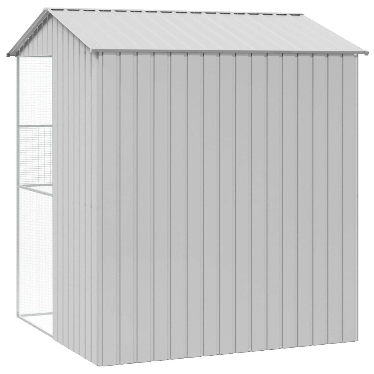 vidaXL Κλουβί Πουλιών Γκρι 215 x 210 x 247 εκ. Επικαλυμμένος Χάλυβας