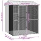 vidaXL Κλουβί Πουλιών Γκρι 215 x 210 x 247 εκ. Επικαλυμμένος Χάλυβας