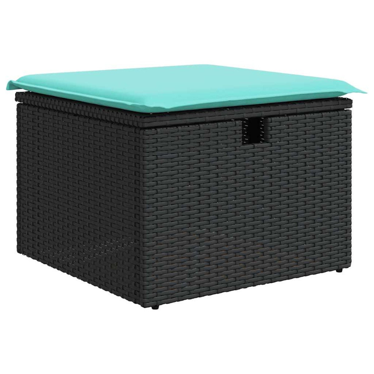 vidaXL Καναπές Σετ 7 Τεμαχίων Μαύρο Συνθετικό Ρατάν με Μαξιλάρια