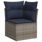vidaXL Σαλόνι Κήπου 6 Τεμαχίων από Γκρι Συνθετικό Ρατάν με Μαξιλάρια