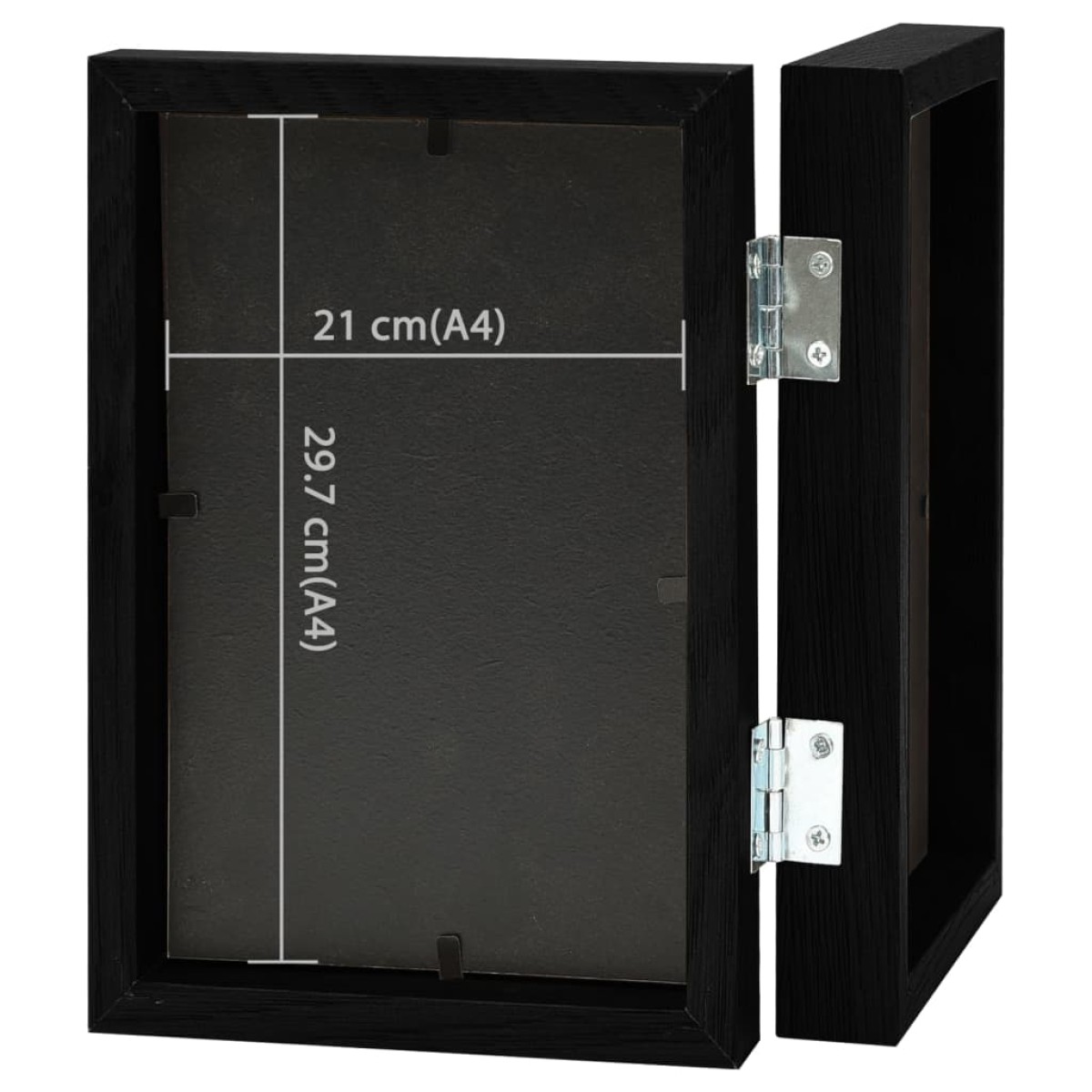 vidaXL Διπλή Κορνίζα Κολάζ Μαύρη 2 x (21 x 29,7 εκ.)