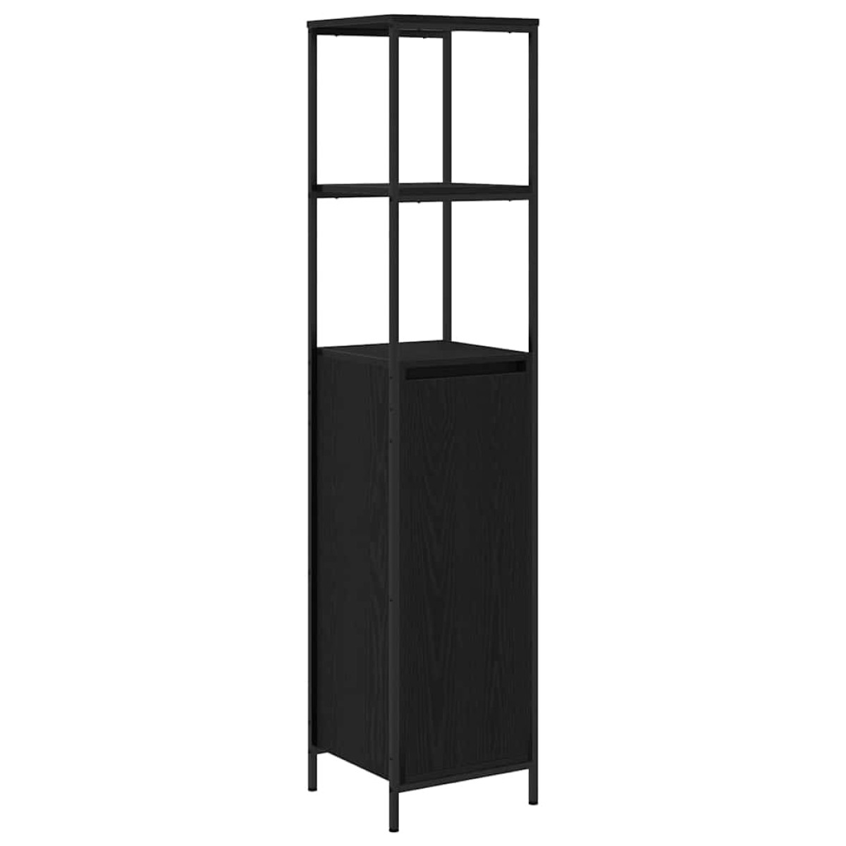 vidaXL Σετ Επίπλων Μπάνιου 5 τμχ. Μαύρο 36 x 35 x 165 εκ