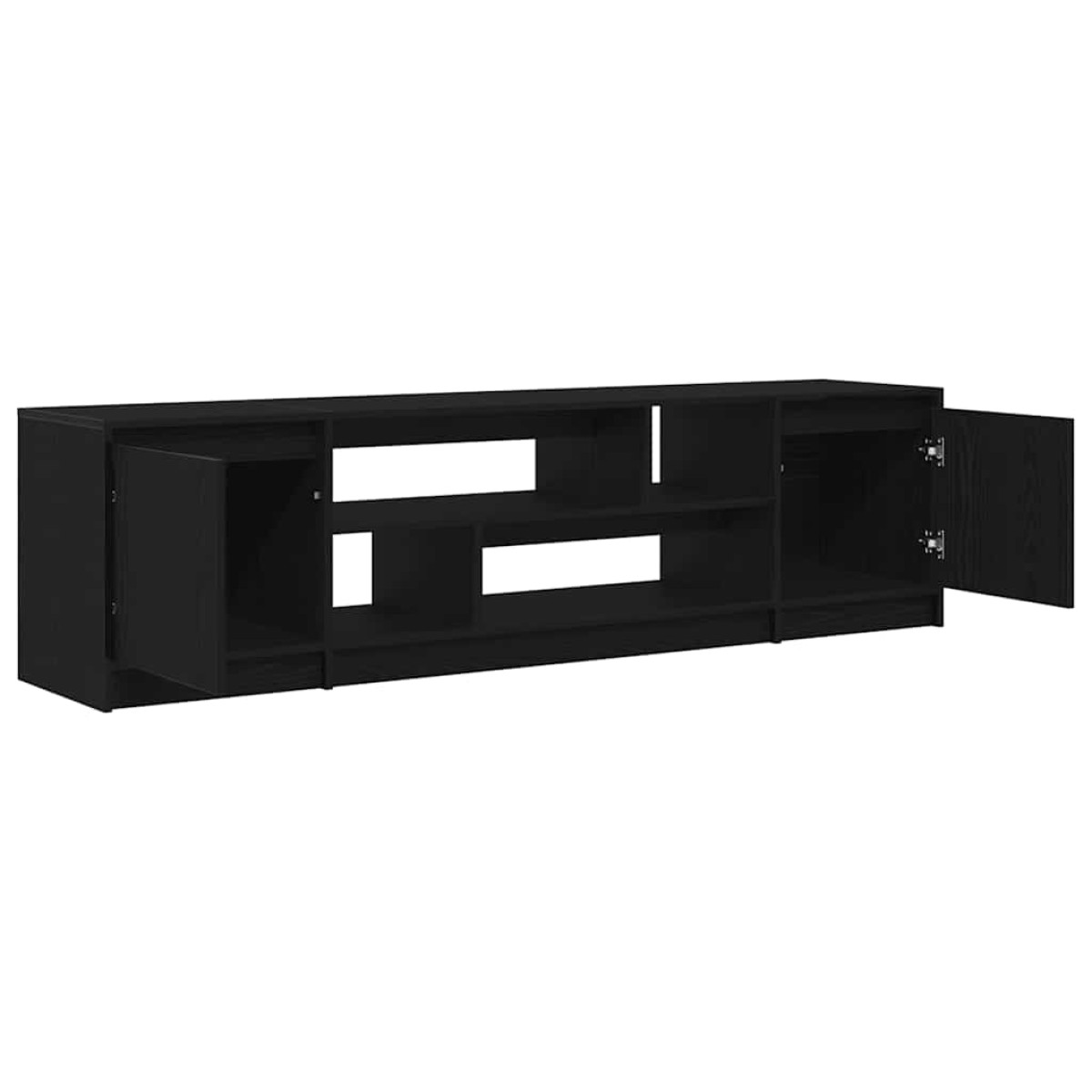 vidaXL Έπιπλο Τηλεόρασης Μαύρο Δρυς 188,5x41x50 εκ. Επεξεργασμένο Ξύλο