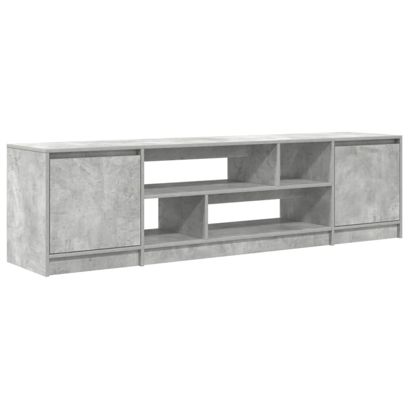 vidaXL Έπιπλο Τηλεόρασης Γκρι Σκυροδέματος 188,5x41x50 εκ. Επεξ. Ξύλο