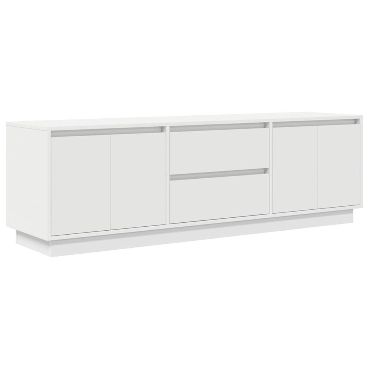 vidaXL Ντουλάπι Τηλεόρασης με LED Λευκό 160,5x41x50 εκ.