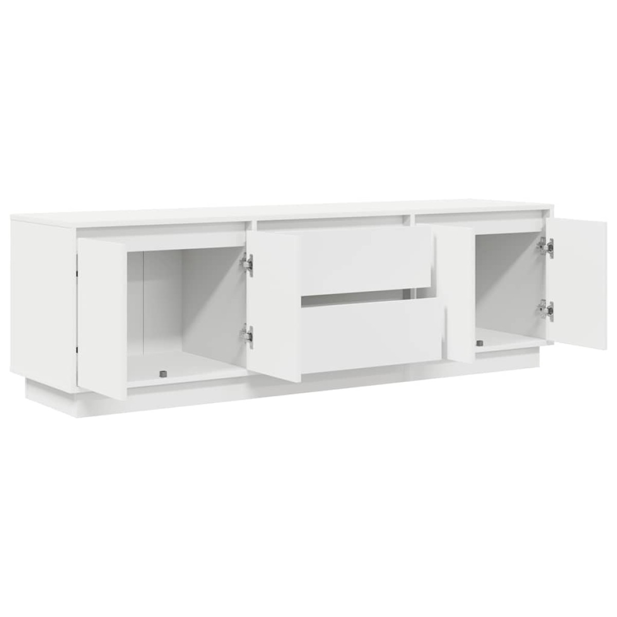 vidaXL Ντουλάπι Τηλεόρασης με LED Λευκό 160,5x41x50 εκ.