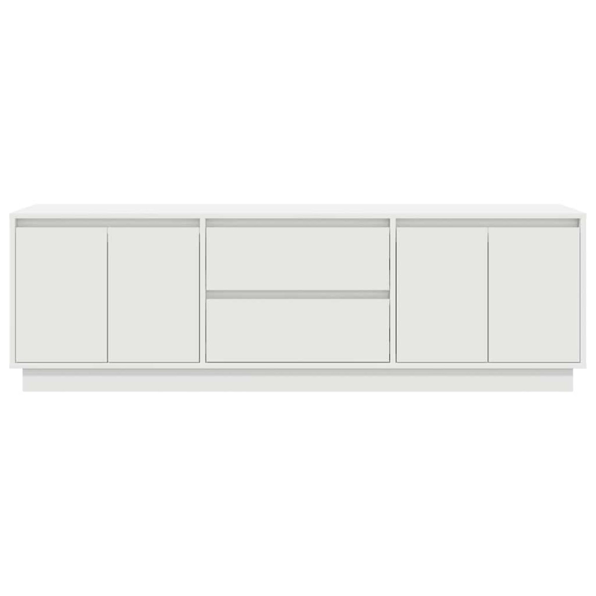vidaXL Ντουλάπι Τηλεόρασης με LED Λευκό 160,5x41x50 εκ.