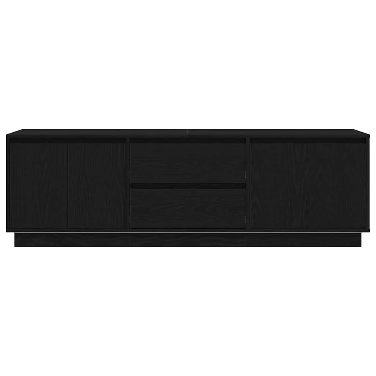 vidaXL Έπιπλο Τηλεόρασης με LED Μαύρη βελανιδιά 160,5x41x50 εκ.