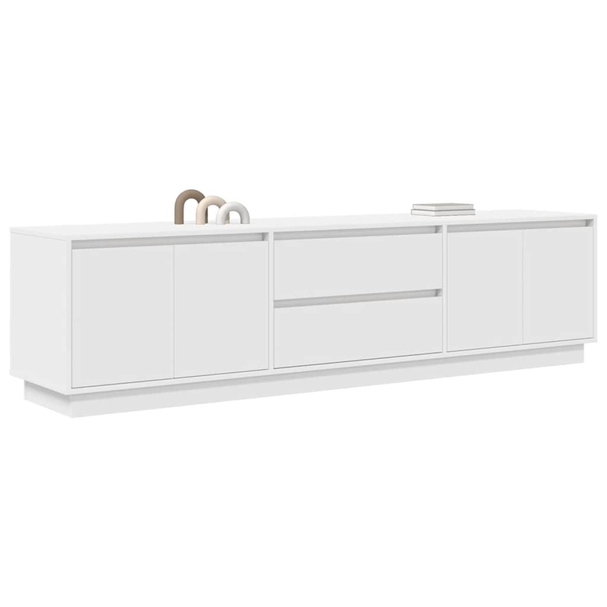 vidaXL Έπιπλο Τηλεόρασης με LED Λευκό 193,5x41x50 εκ.