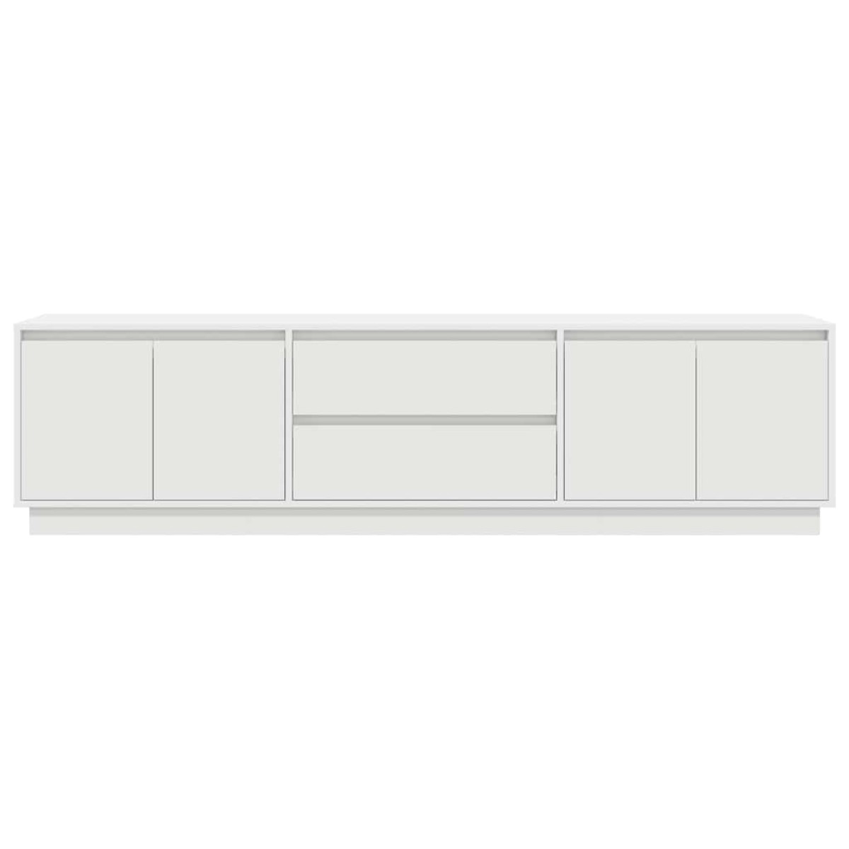vidaXL Έπιπλο Τηλεόρασης με LED Λευκό 193,5x41x50 εκ.