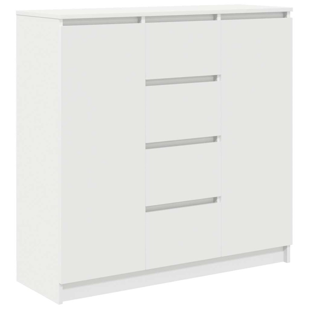 vidaXL Συρταριέρα με Συρτάρια Λευκή 100,5x35x98,5 εκ. από Επεξ. Ξύλο