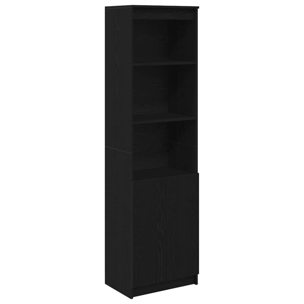 vidaXL Ντουλάπι Μαύρη δρυς 50x35x180 εκ. από Επεξεργασμένο Ξύλο