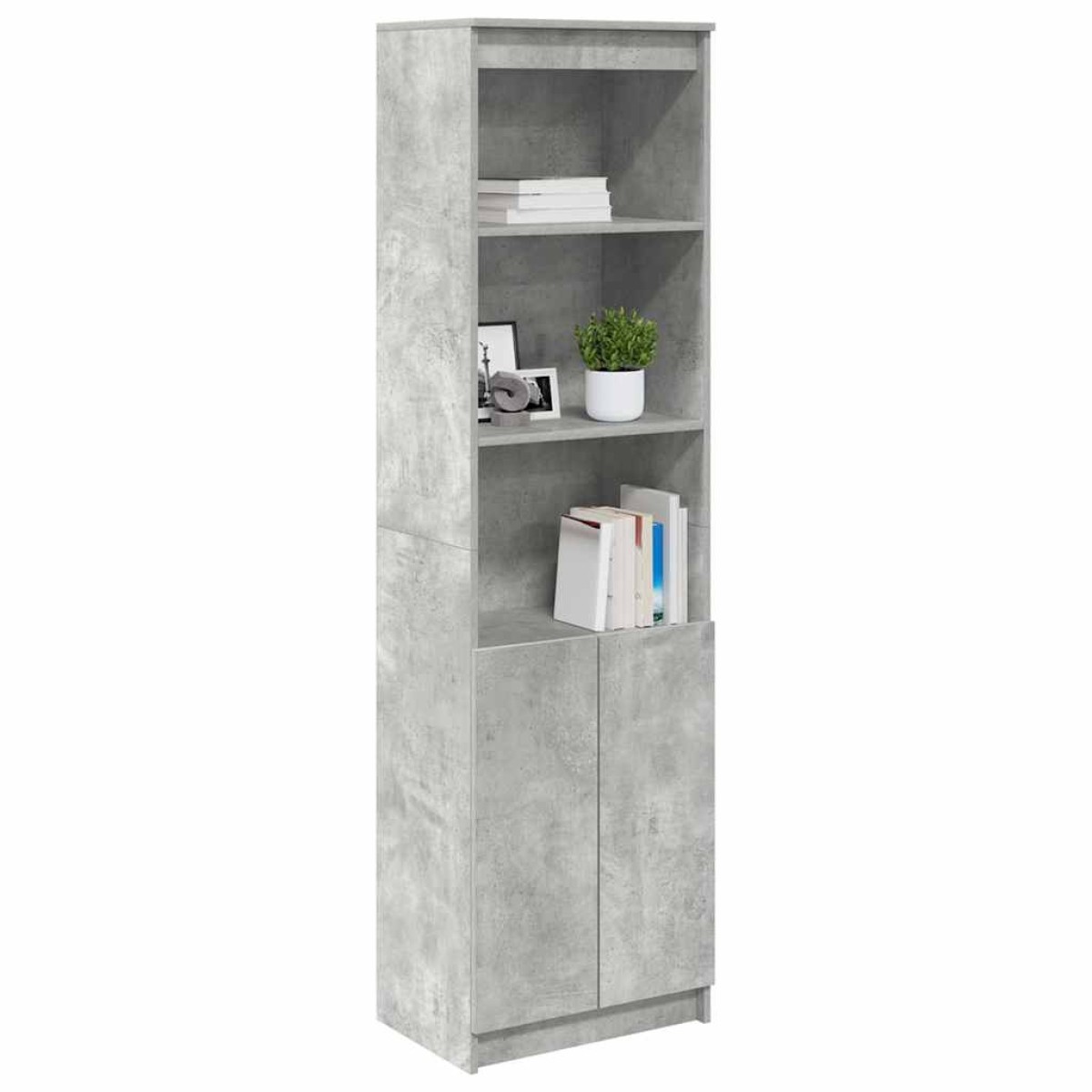vidaXL Ντουλάπι Γκρι Σκυροδέματος 50x35x180 εκ. από Επεξεργασμένο Ξύλο
