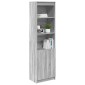 vidaXL Ντουλάπι Γκρι Sonoma 50x35x180 εκ. από Επεξεργασμένο Ξύλο