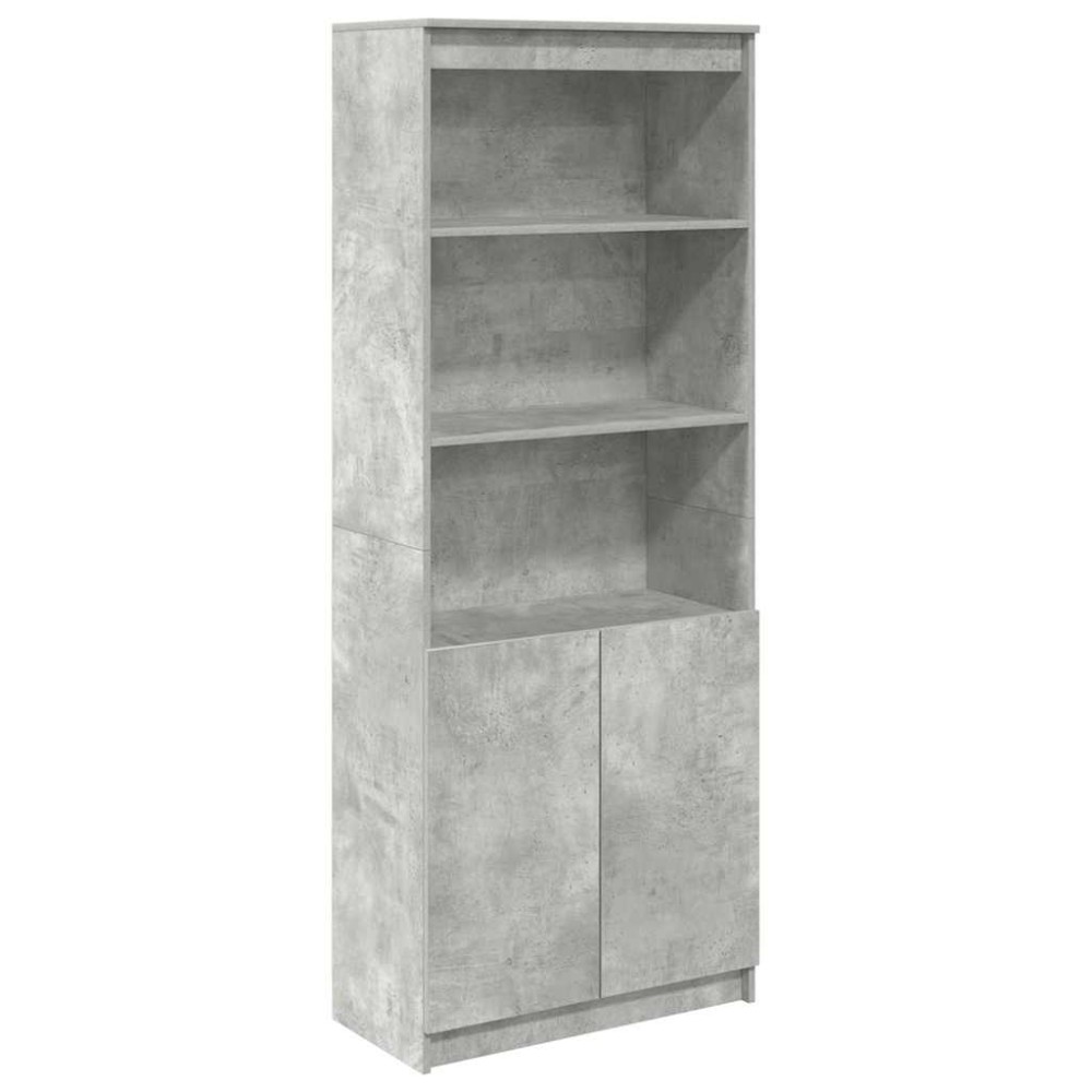 vidaXL Ντουλάπι Γκρι Σκυροδέματος 70x35x180 εκ. από Επεξεργασμένο Ξύλο