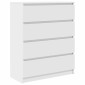 vidaXL Sideboard Λευκό 80x35x99 cm Κατασκευασμένο ξύλο