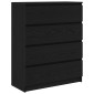 vidaXL Sideboard Μαύρη βελανιδιά 80x35x99 cm Κατασκευασμένο ξύλο