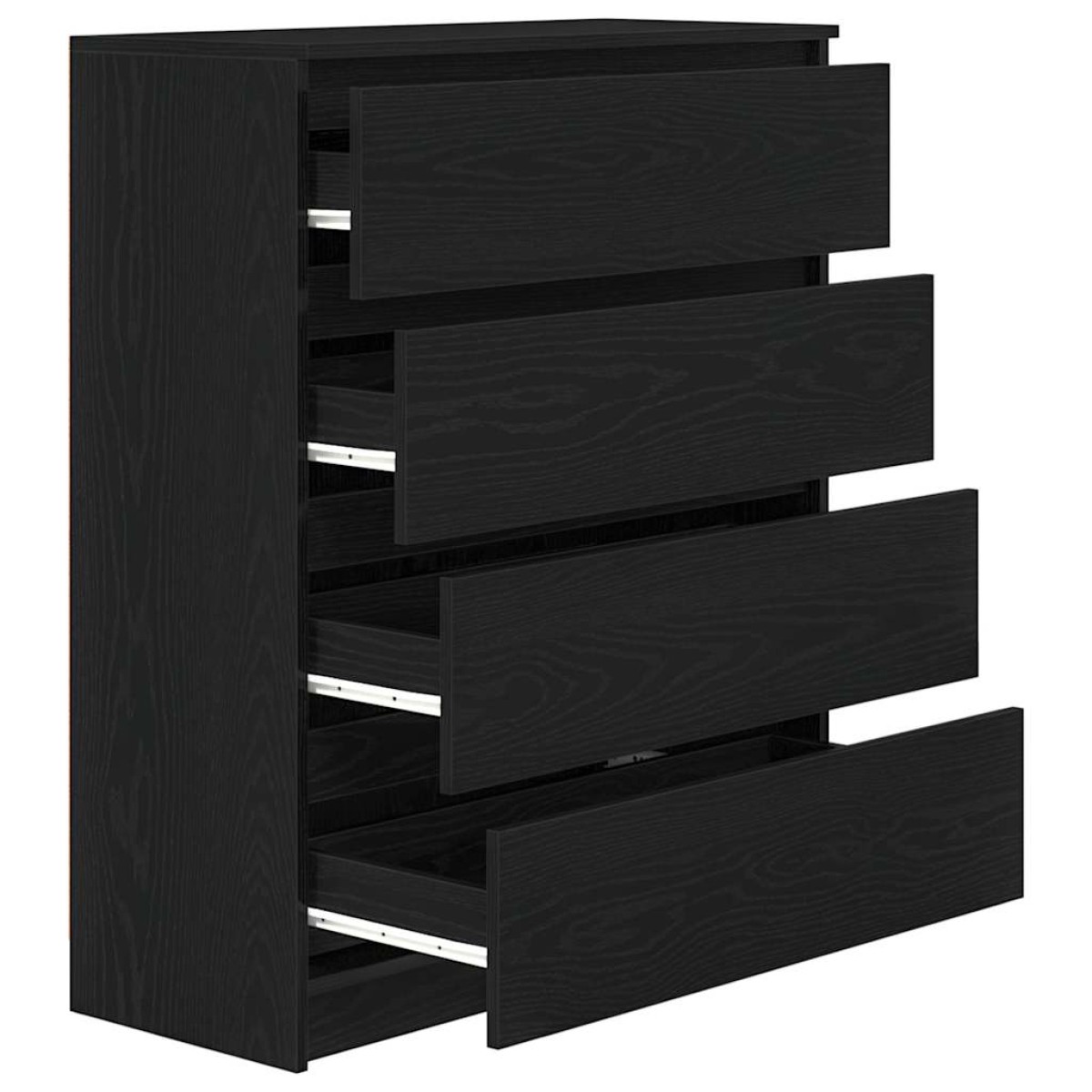 vidaXL Sideboard Μαύρη βελανιδιά 80x35x99 cm Κατασκευασμένο ξύλο